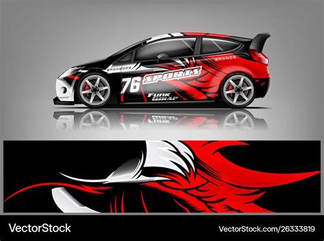 Car decal wrap design Royalty Free Vector Image