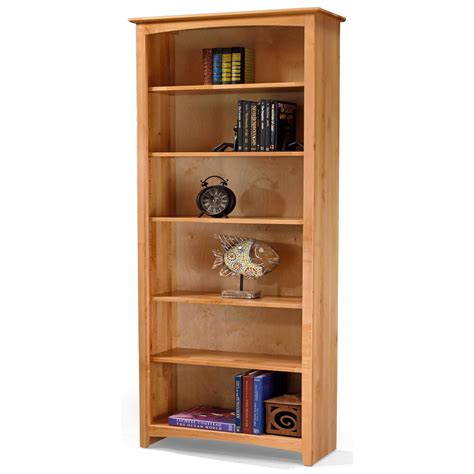 Alder Bookcases 84" Tall Bookcase with 5 Shelves | Sadler's Home Furnishings | Bookcase - Open