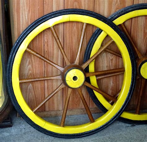 Yellow Wagon Wheels Free Stock Photo - Public Domain Pictures