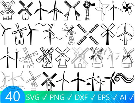 40 Windmill Designs, Windmill Svg, Windmill Dxf, Windmill Png, Windmill ...