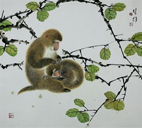 CHINESE PAINTING OF MONKEYS : Lot 245