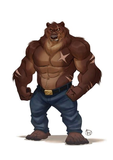 Muscled Were-Bear Male Furry, Furry Wolf, Furry Art, Images Roi Lion ...