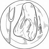 Steak coloring Page  ColouringPages sketch template