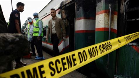 Train set on fire in Bangladesh: Protesters call for government to step ...