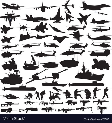 Military Silhouette Vector Free