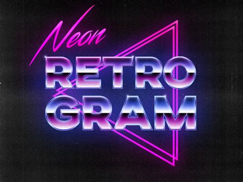 Neon Retrogram (80's Neon Style Logo) by Alfy J Harvey on Dribbble