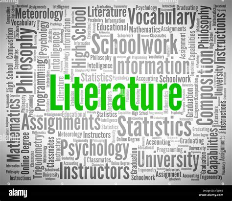 Literature Word Meaning Printed Works And Writing Stock Photo - Alamy