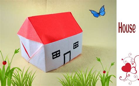 Origami Paper "House (3D)" | Origami, Online insurance, Origami paper