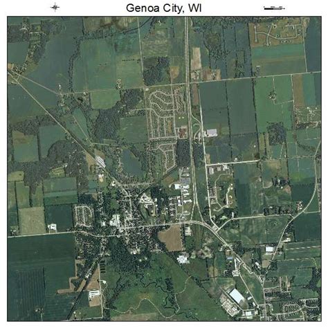 Aerial Photography Map of Genoa City, WI Wisconsin