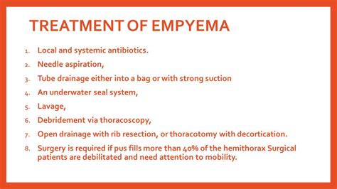 Pin by great wolf on " Empyema " | Antibiotic, Treatment, Surgery