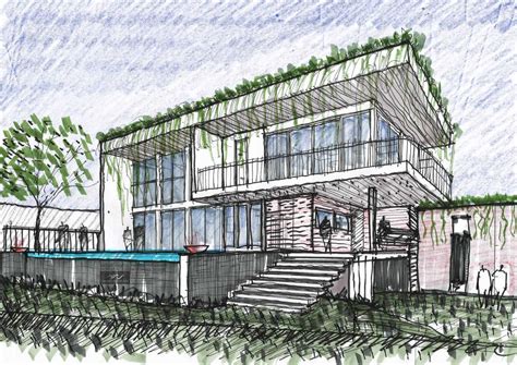 Sketsa Arsitektur Bangunan - Homecare24