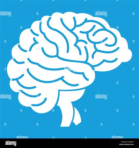 Brain icon white Stock Vector Image & Art - Alamy