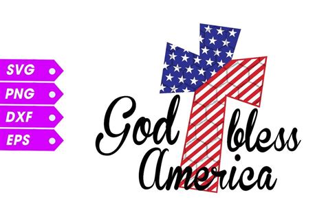 God Bless America American Flag Graphic by Như Thuần Vi · Creative Fabrica