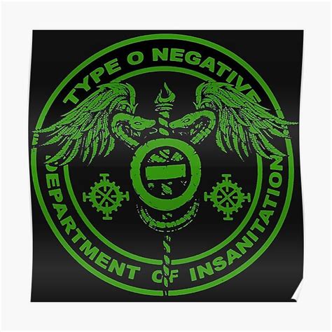 "type o negative logo" Poster for Sale by mallmondn6 | Redbubble