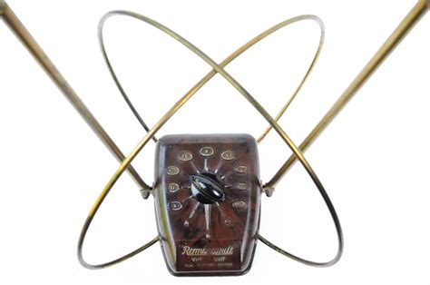 Vintage television antenna rabbit ears rembrandt space age