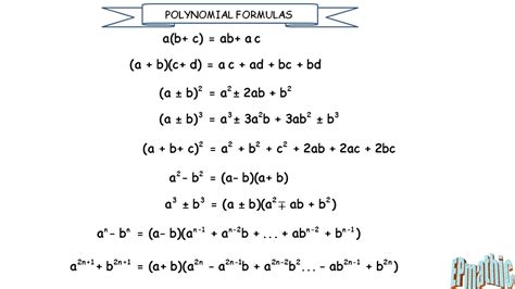 Polynomial Formulas - YouTube