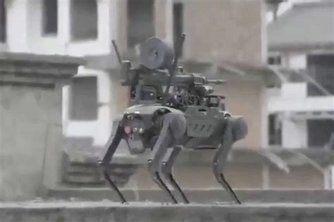 Terrifying video shows Chinese robot attack dog with machine gun dropped by drone - Forums