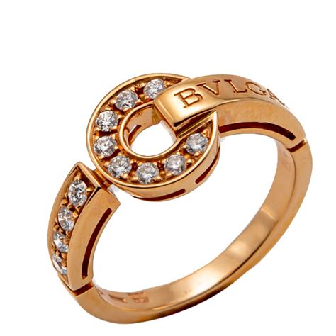 Bvlgari Rose Gold Bvlgari Bvlgari Pave Diamond Ring Size 56 Bvlgari | The Luxury Closet