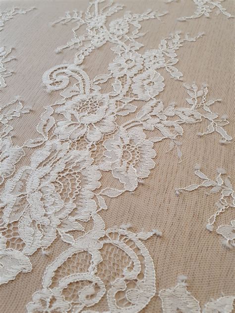 Ivory chantilly lace fabric - Chantilly lace - lace fabric from Imperiallace.com