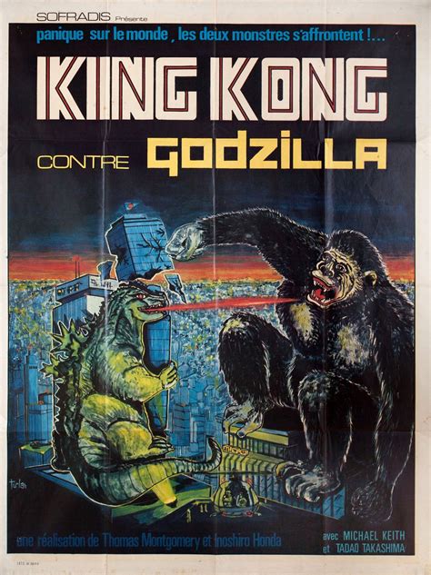 King Kong vs. Godzilla Original 1963 French Grande Movie Poster ...