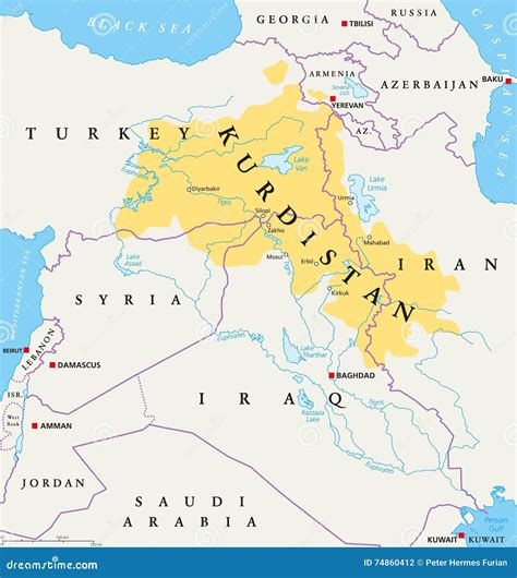 Kurdistan Area Map