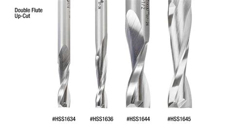 HSS Spiral Aluminum Cutting Single & Double Flute, Up-Cut Router Bits – Tools Bits & Blades