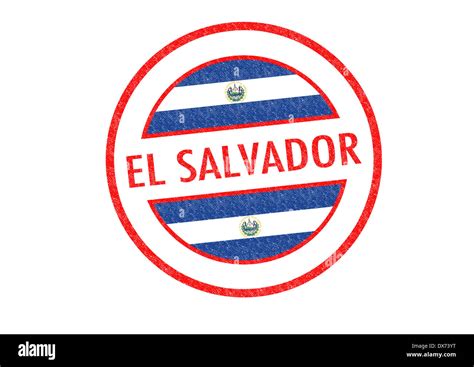 Passport-style EL SALVADOR rubber stamp over a white background Stock Photo - Alamy