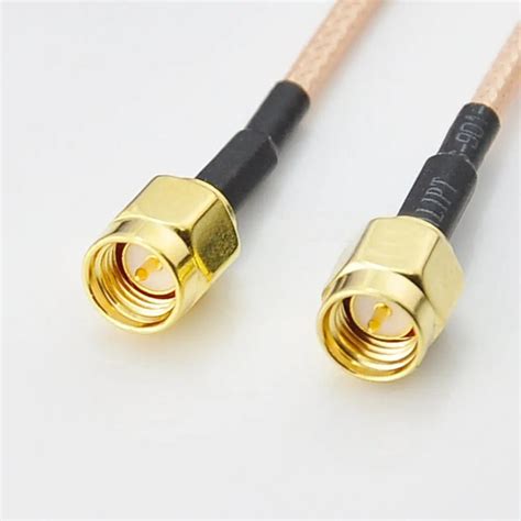 ALLISHOP 10M SMA male to SMA Male Adapter Connector RF coaxial Pigtail cable RG316D Double ...