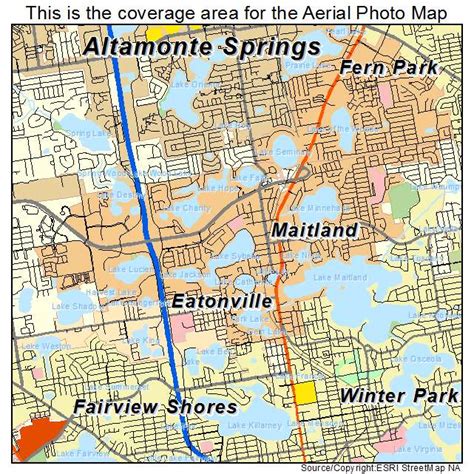 Aerial Photography Map of Maitland, FL Florida