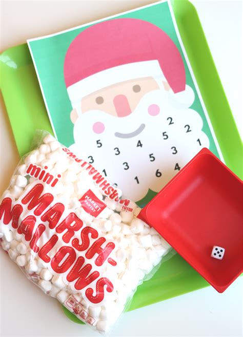 Roll & Cover Santa Math Game - Free Printable Game! - No Time For Flash Cards