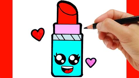 HOW TO DRAW LIPSTICK KAWAII | DRAWING LIPSTICK - YouTube