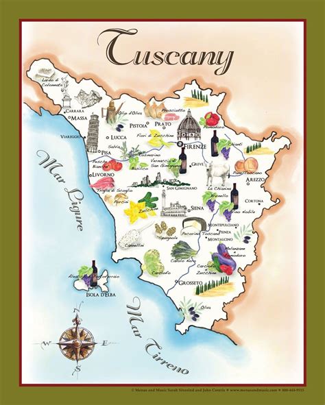 Map of Tuscany | Italy | Tuscany food, Map of tuscany italy, Tuscany map