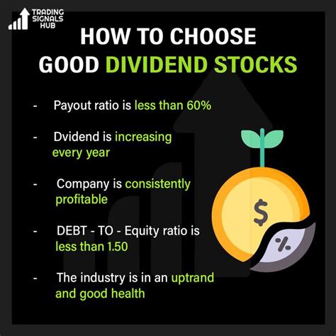 HOW TO CHOOSE GOOD DIVIDEND STOCK FOLLOW US @tradingsignalshub #stockexchange # ...