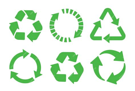 Premium Vector | Recycle icon set. Recycling green color.