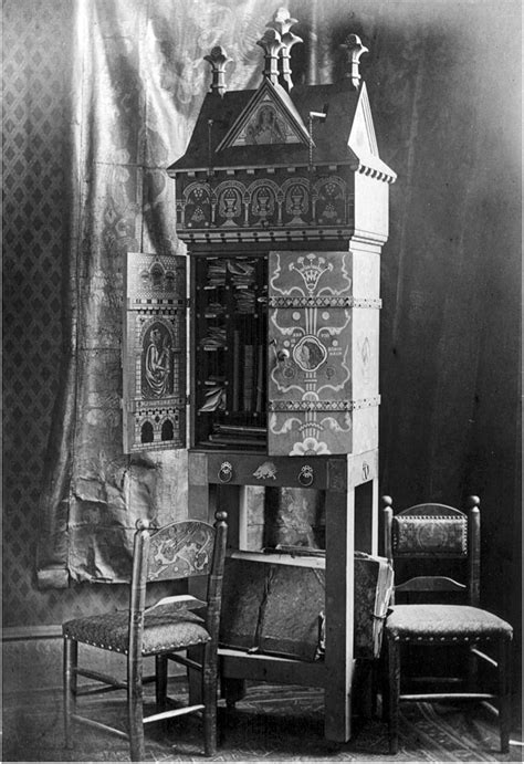 William Burges, “Architecture Cabinet,” 1858. Probably National Museum of Wales. Photograph ...