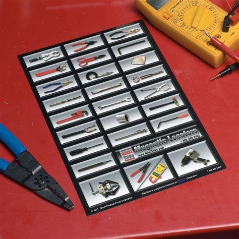 Auto Mechanic's Magnetic Toolbox Labels | Tool box organization, Workshop organization, Tool box