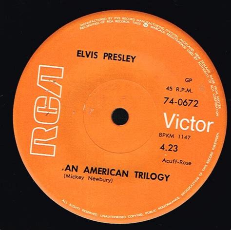 Elvis Presley – An American Trilogy (1972, Vinyl) - Discogs