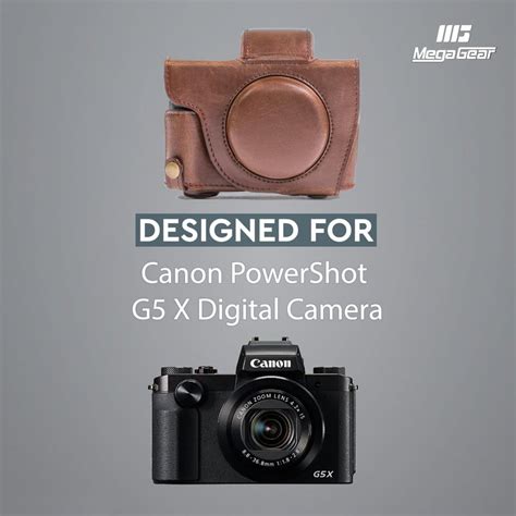 MegaGear Canon PowerShot G5 X Ever Ready Leather Camera Case and Strap – MegaGear Store