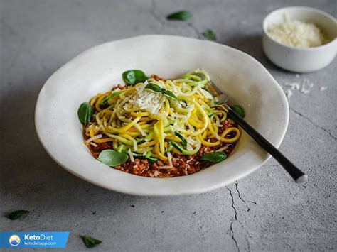 Low-Carb Zucchini Spaghetti Bolognese | KetoDiet Blog