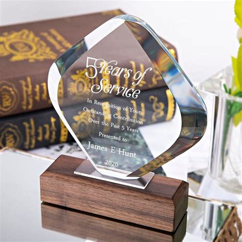 Free Engraved Starbright Crystal Glass Award Figurine Personalized Souvenir Trophy For ...