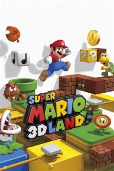 Nintendo Super Mario 3D Land Video Game Cover Art Gaming Cool Wall Decor Art Print Poster 24x36 ...