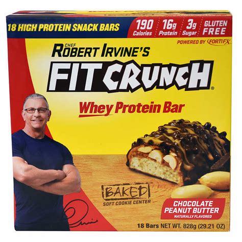 Chef Robert Irvine’s Fit Crunch Chocolate Peanut Butter Whey Protein Bars, 18-count - Whole And ...