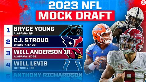 2023 NFL Mock Draft: Bryce Young to the PANTHERS, Anthony Richardson to the SEAHAWKS | CBS ...