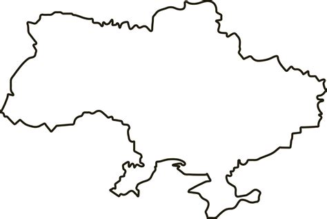 Map of Ukraine. Outline map vector illustration