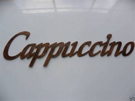 Cappuccino Word Metal Wall Art Kitchen Decor by sayitallonthewall