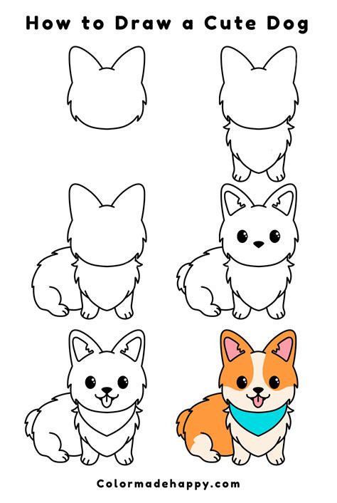 Easy Dogs To Draw – drawspaces.com