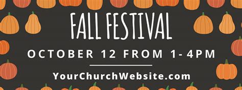 Pumpkins Hand Drawn Fall Festival Banner - Church Banners - Outreach Marketing