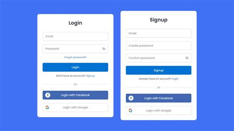 Responsive Login and Signup Form in HTML CSS & JavaScript