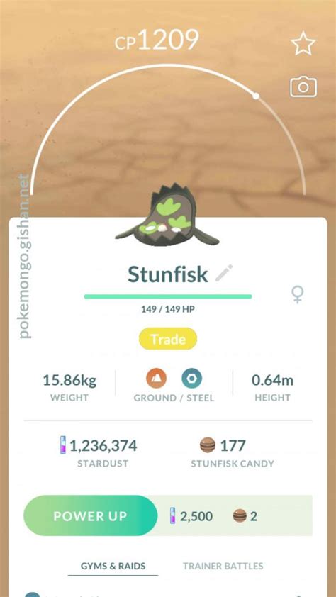 Galarian Stunfisk - Pokemon Go