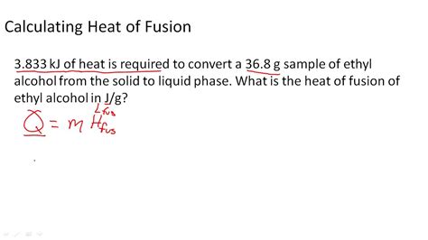 Calculating Heat of fusion - YouTube